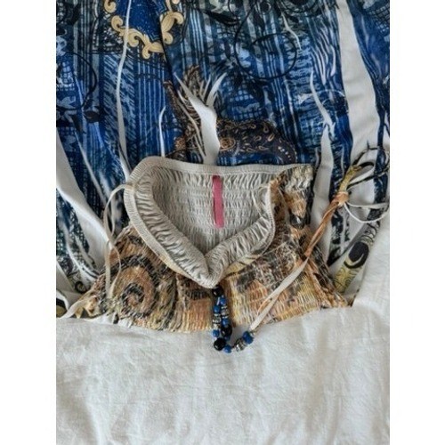 2000s InGear Boho Beaded Halter Summer Dress
