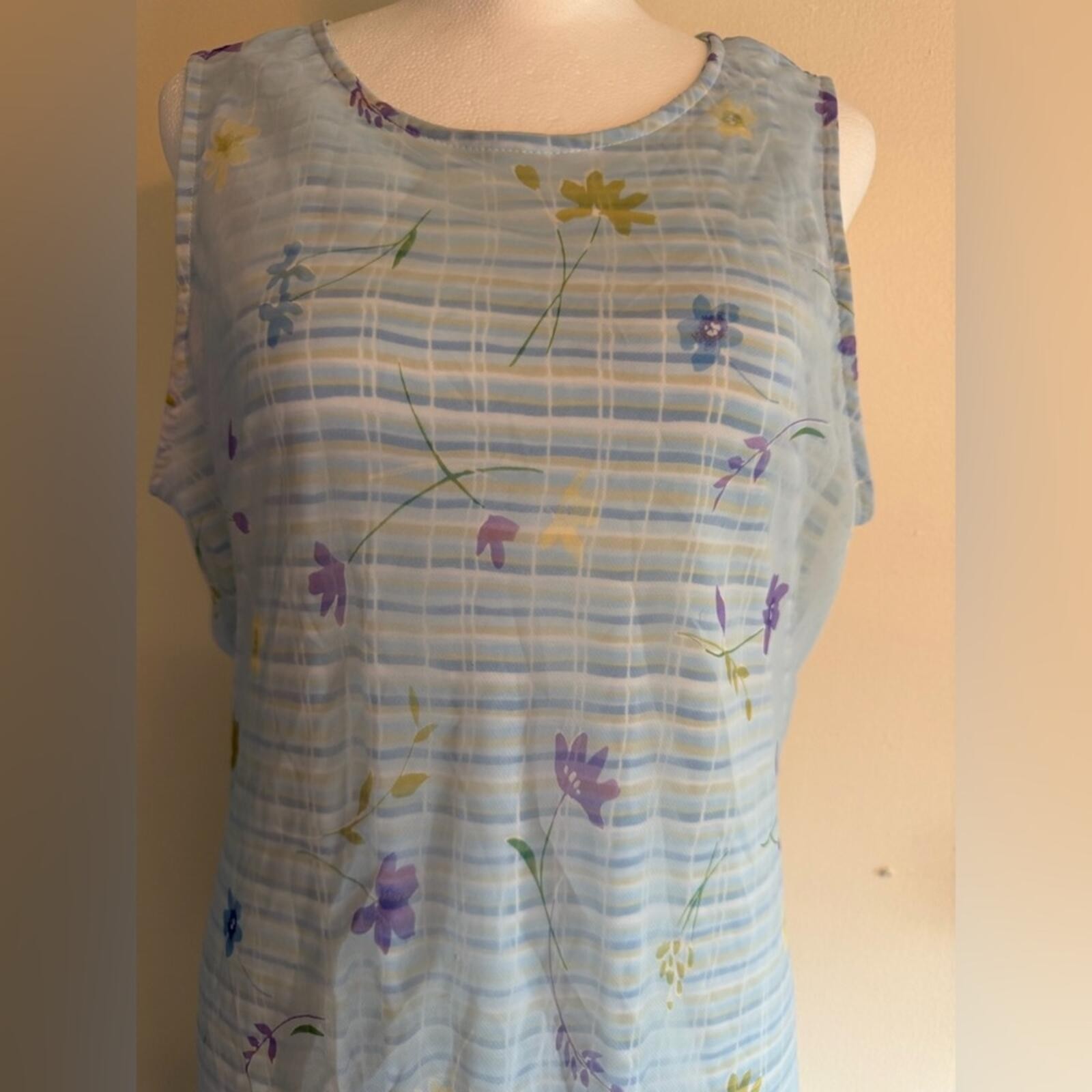 My Michelle Light Blue Floral Sleeveless Maxi Dress