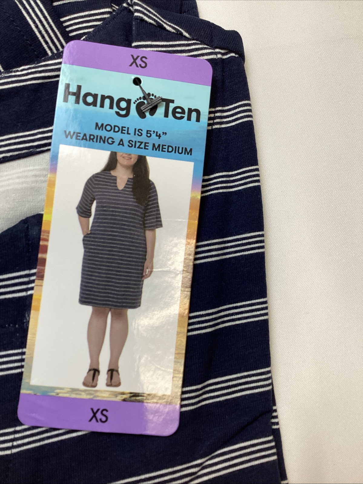 Women’s Hang Ten Breathable Lightweight Sun Dress UPF 50+, Navy – Size: XS
