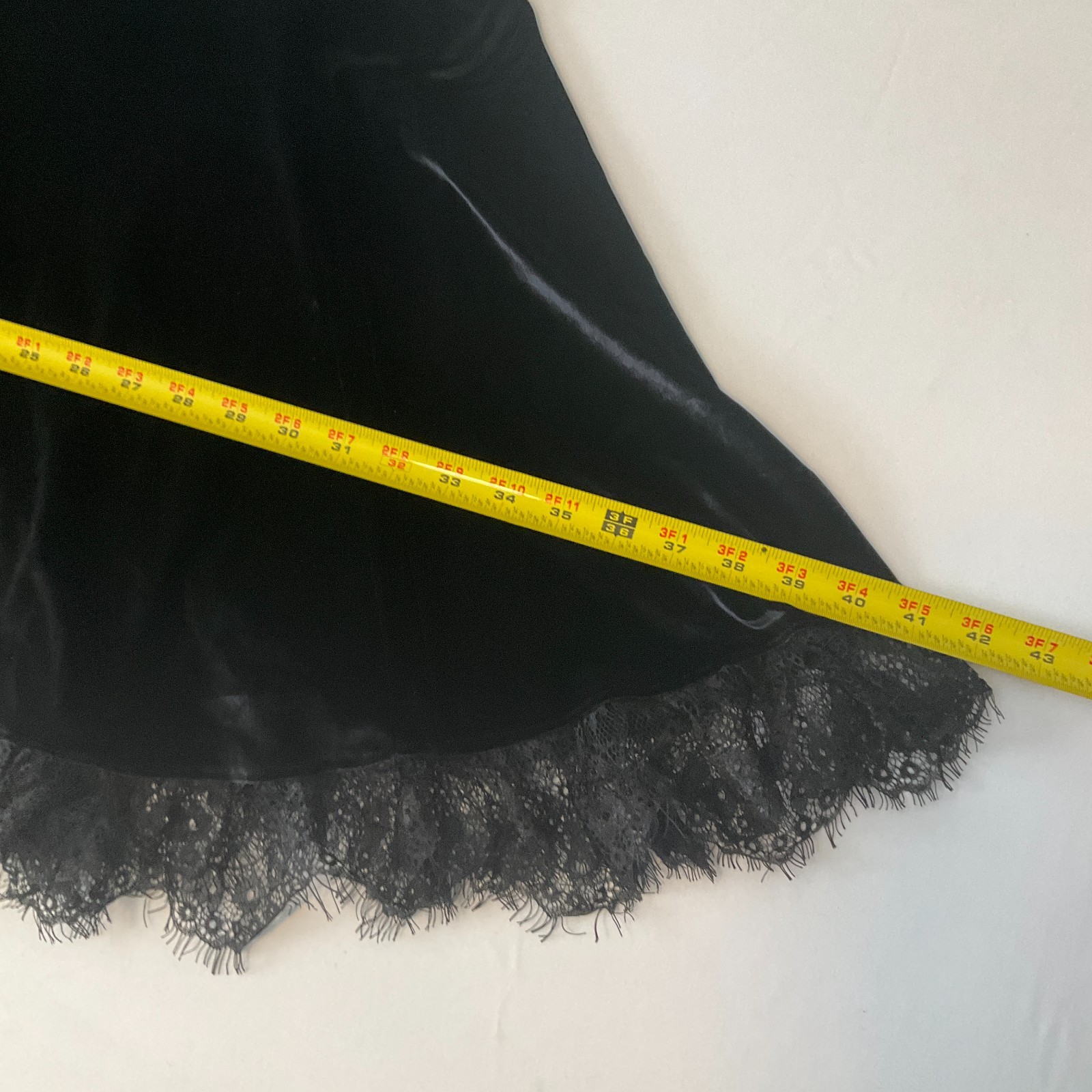 Dolls Kill Widow Dress Womens Size XL Black Velvet Zip Lace Stretch Straps Wired