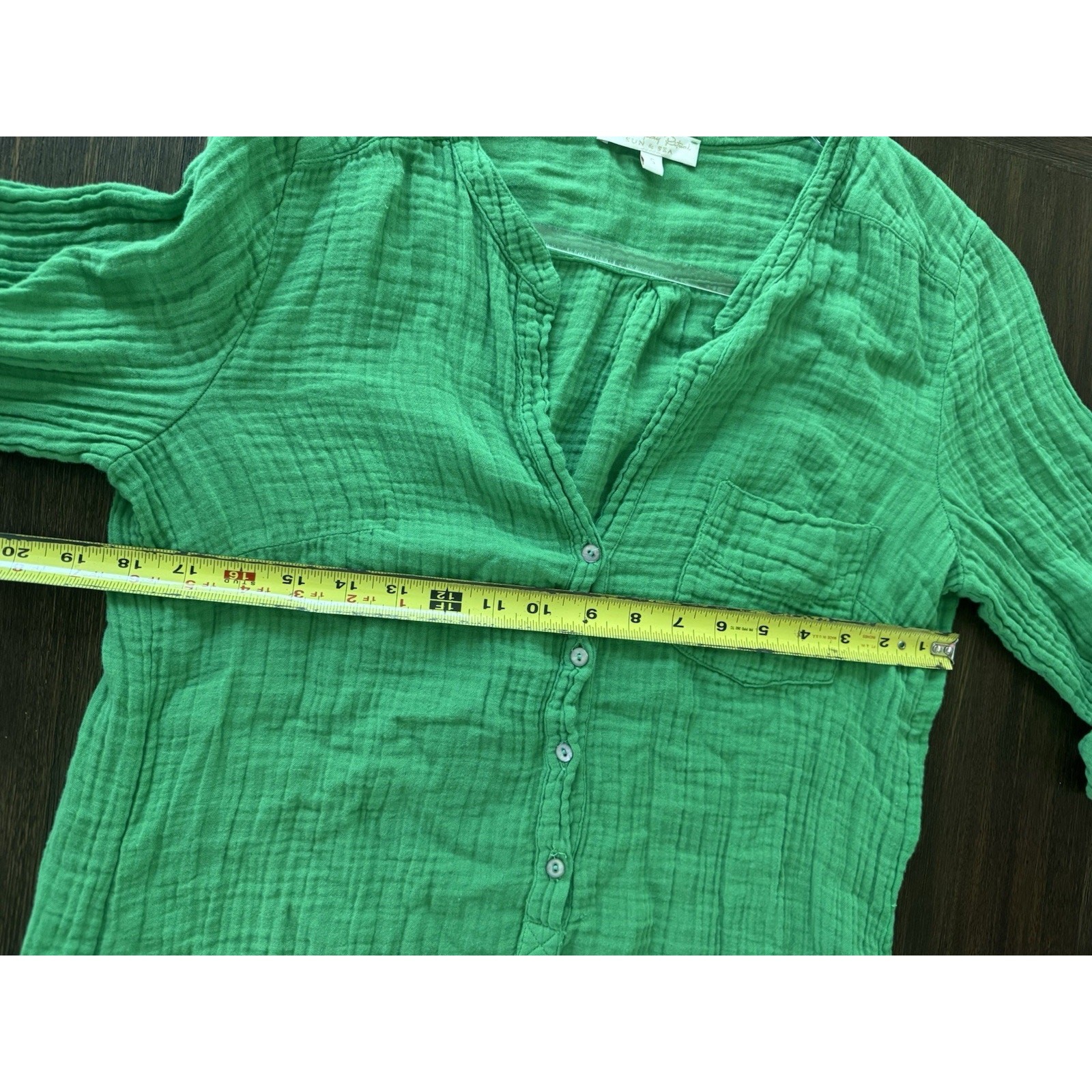 Everyday Ritual Gauze Kaftan Maxi Dress Womens Small Lush Green Summer