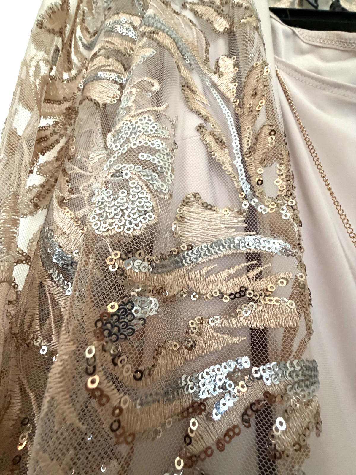 R&M Richards Elegant 3PC Pantsuit w/Sequin Lace Sheer Jacket and Tank Size 14