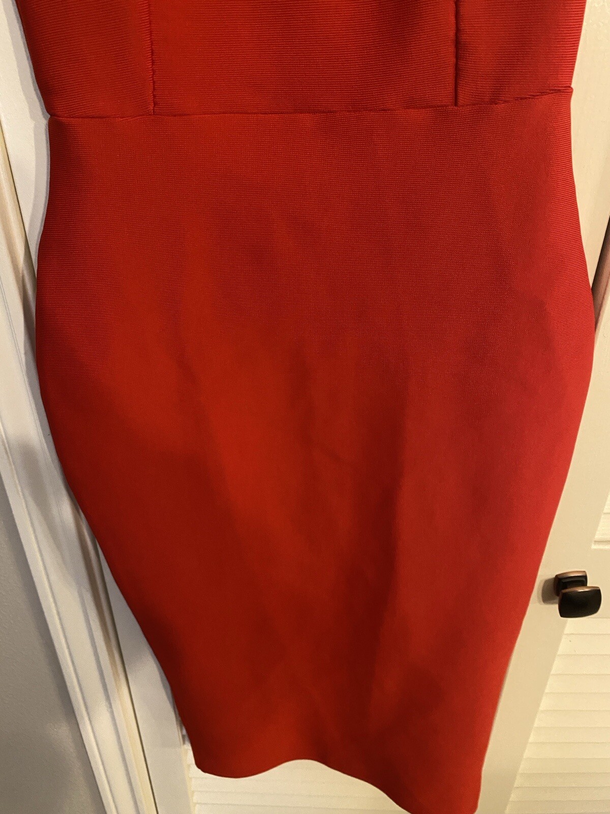 SHEIN ADYCE Double Strappy One Shoulder Bodycon Dress RED Size M