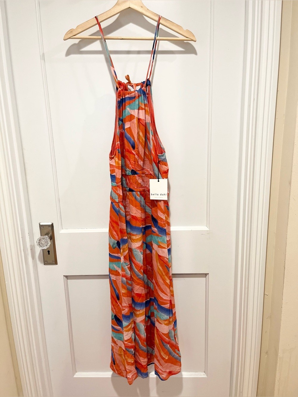 NWT Bella Dahl Sleeveless Elastic Waist Midi Dress Paradiso Print XS