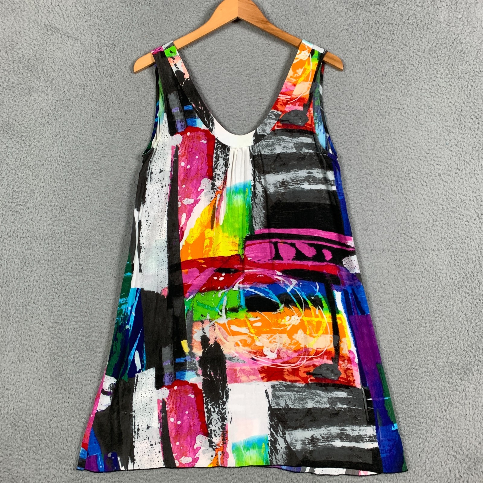 Jams World Cosmos Tank Dress Size Medium Colorful Abstract 50th Anniversary Rare