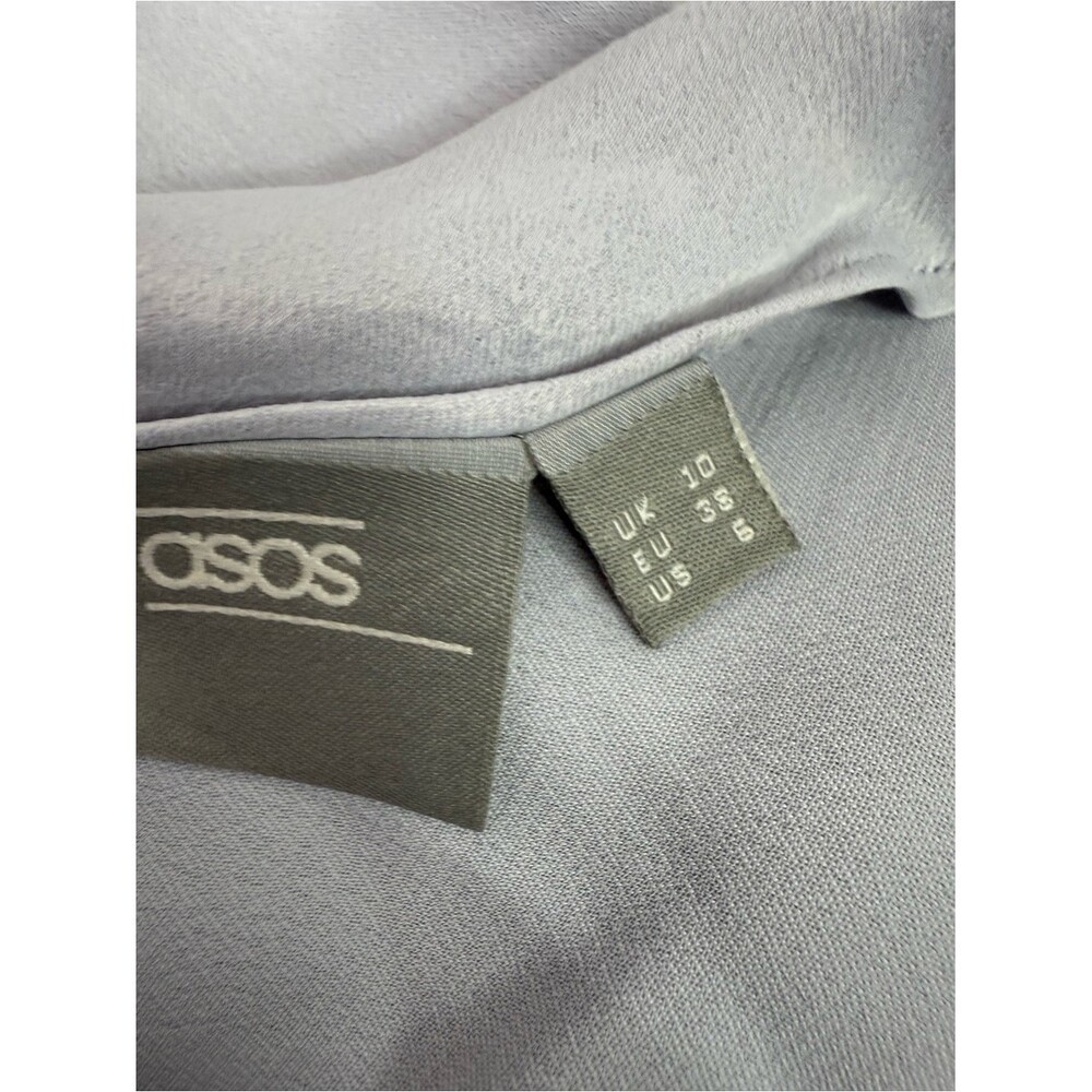 ASOS dress long flowy blue Light Gray Draped Sleep Chemise