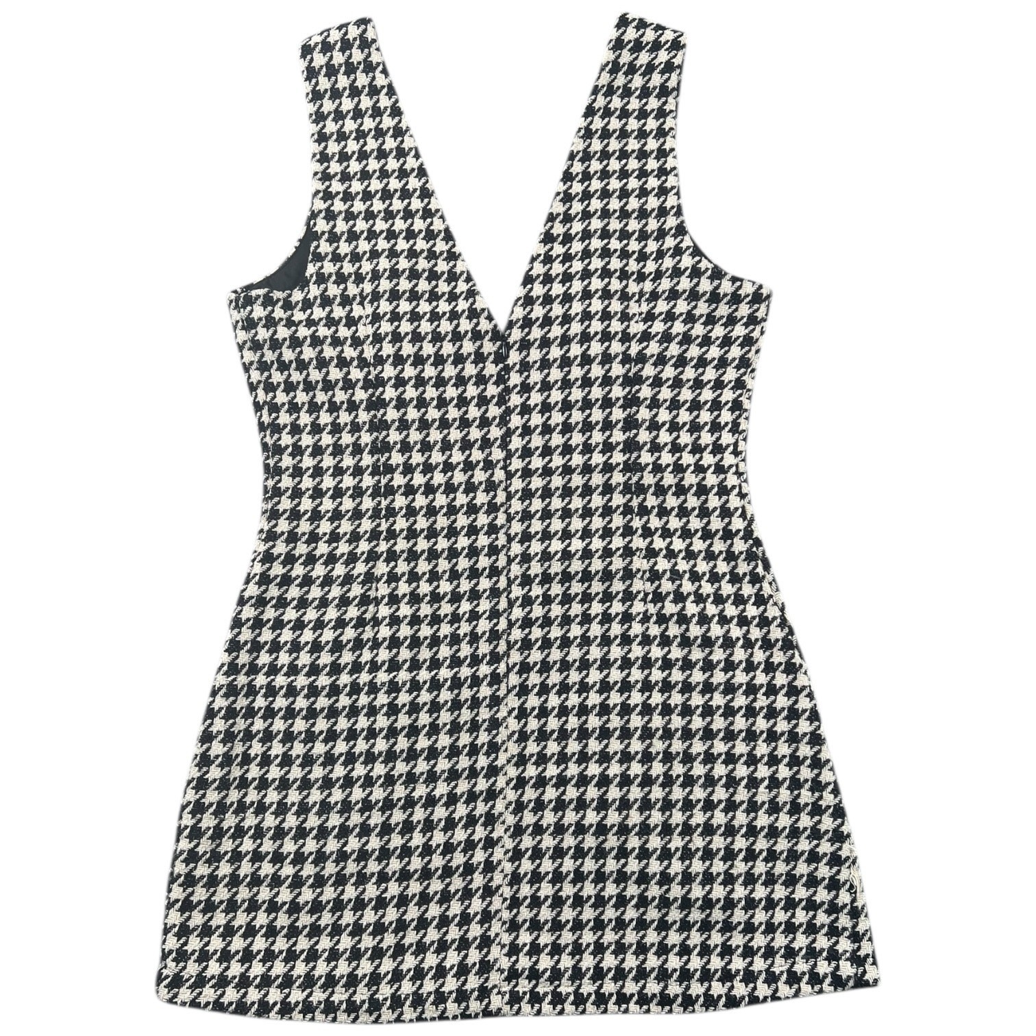 In The Style Black and White Houndstooth Sleeveless Mini Dress – US 6