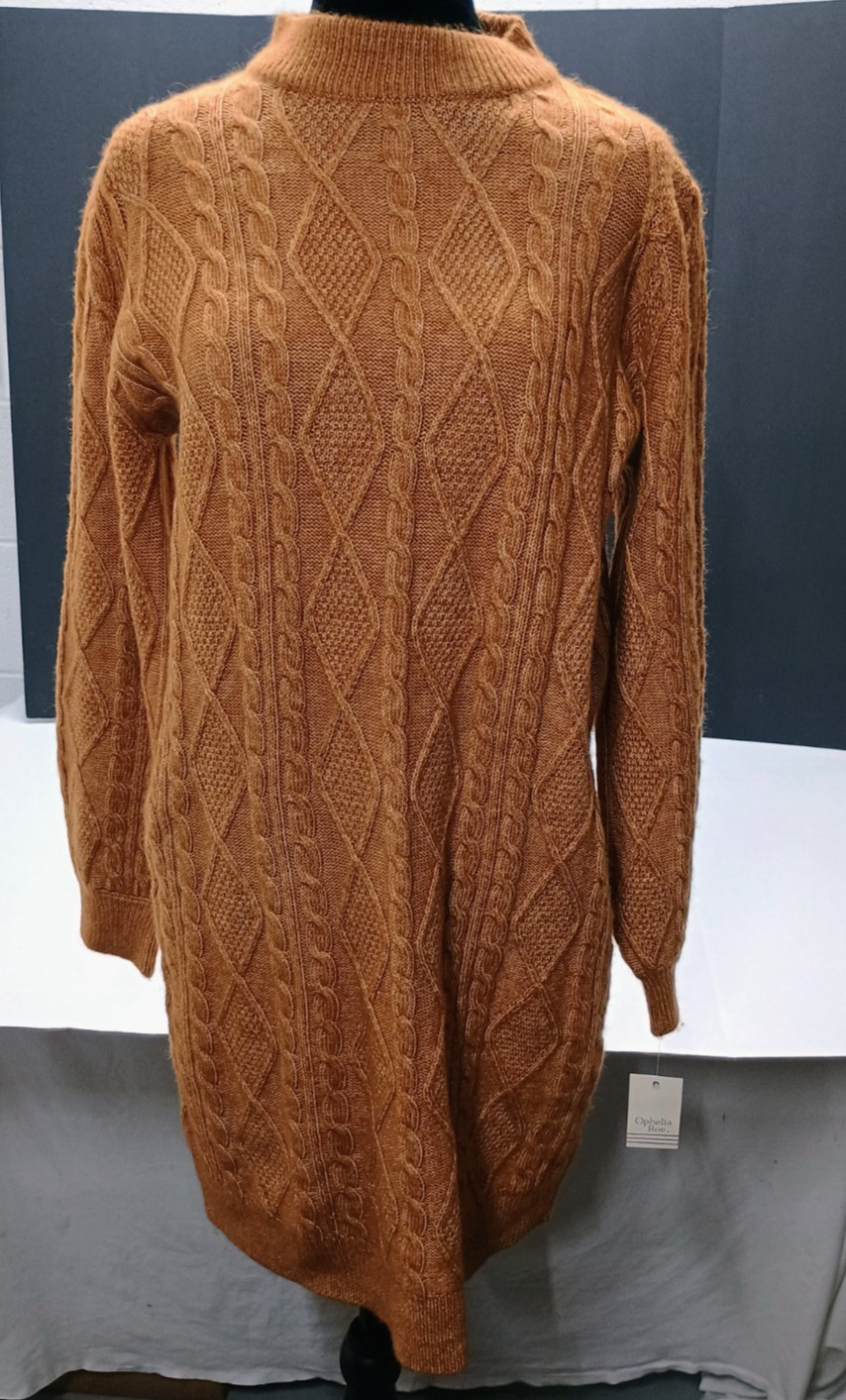 Ophelia Roe size Large burnt orange sweater dress new with tags