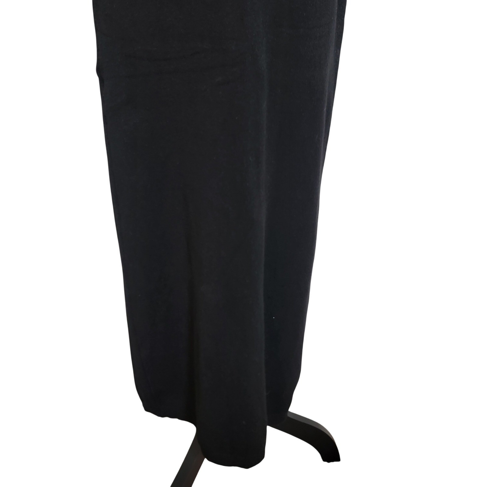 Alchemia Tricot Made in Italy Medium Black Sleeveless Maxi Knit Dress Minimalist