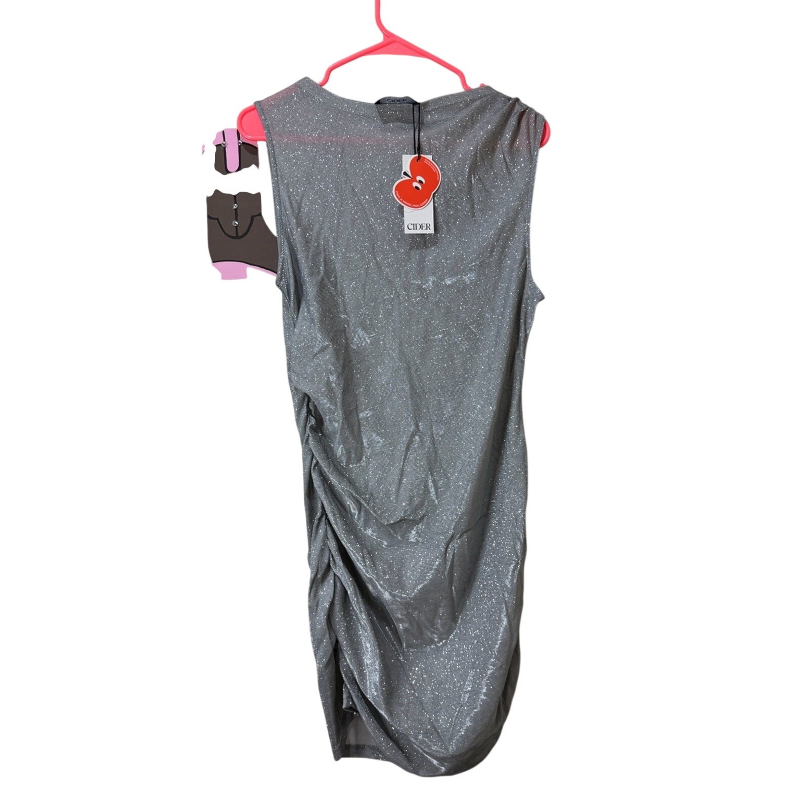 Cider Metallic Silver Crew Top