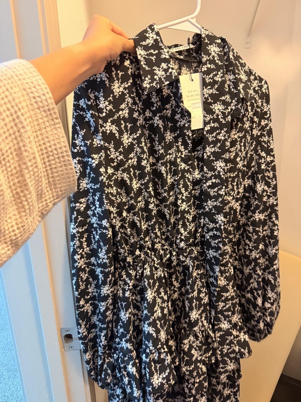 Made in Ukraine 🇺🇦 Dress S/M Black White Floral