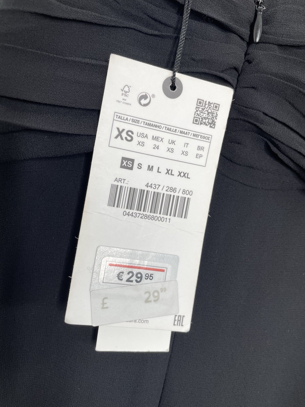 NWT Zara Black Dress Cross Strap Midi Evening Cocktail Party Holiday XS