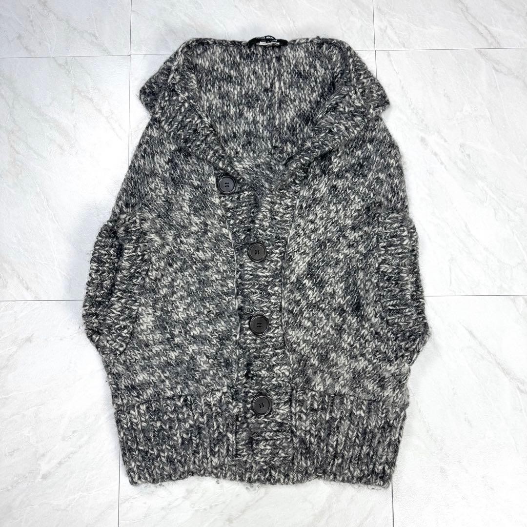 USED JUNYA WATANABE COMME DES GARCONS ASYMMETRICAL MOHAIR KNIT DRESS VEST SIZE