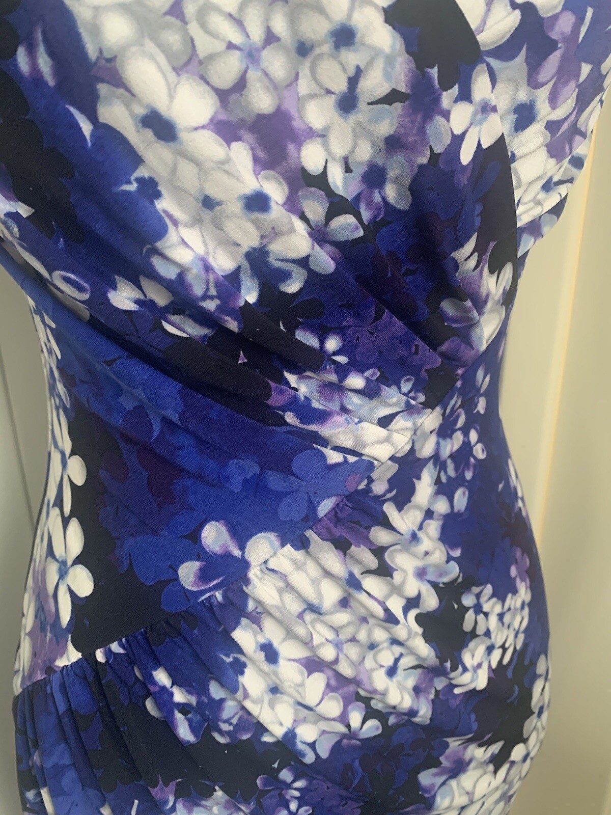 PHASE EIGHT ROYAL/PURPLE/BLACK WIGGLE DRESS SIZE 10 , LINED WEDDING VGC