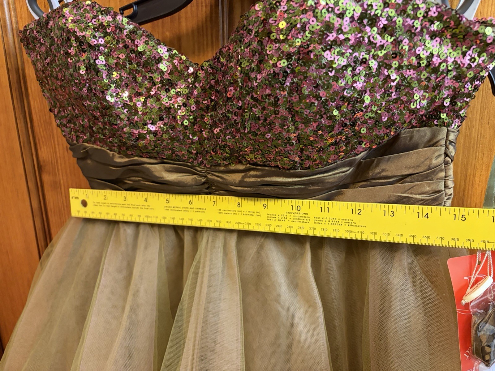 Dancing Queen Short Iridescent Layered Tulle Fit and Flare Formal Dress L – NWT