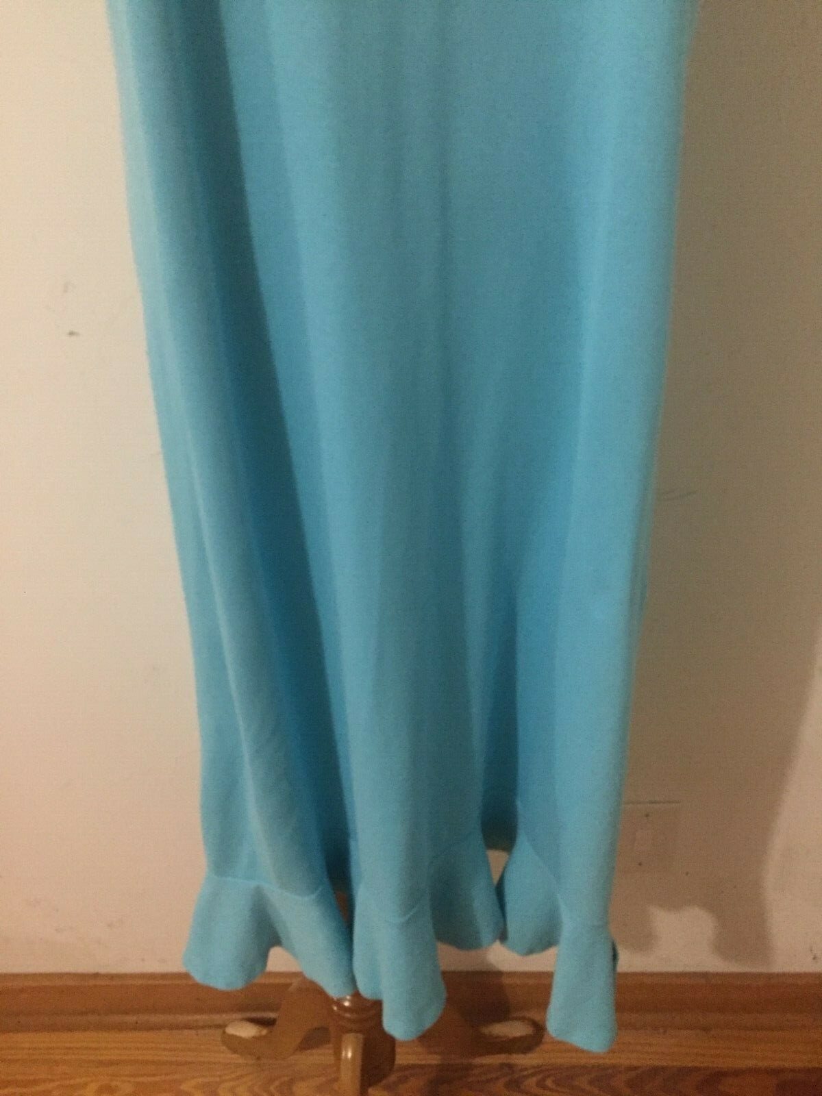 Hanna Andersson 1/4-Button Piqué Polo Shirt Dress Aqua Blue Woman’s Size M
