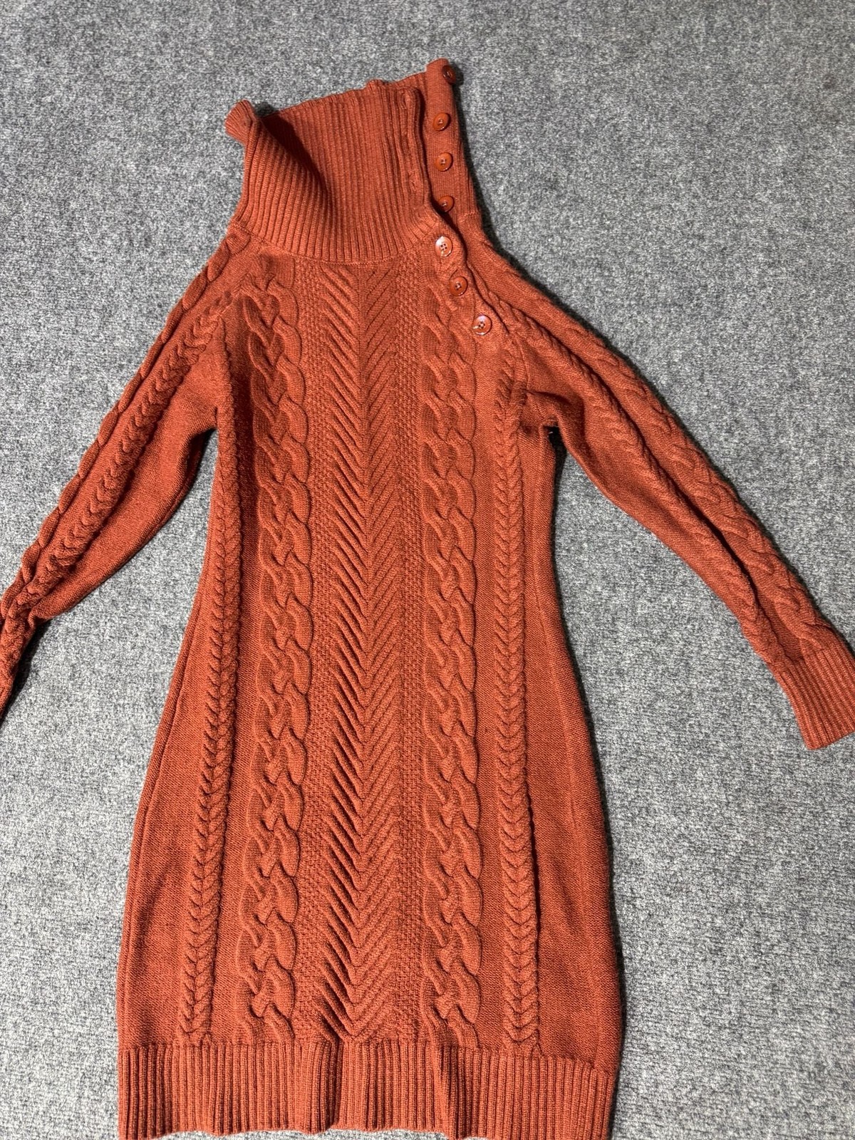 👗 BLENCOT Women’s Knit Sweater Dress – Brown (Size Large)