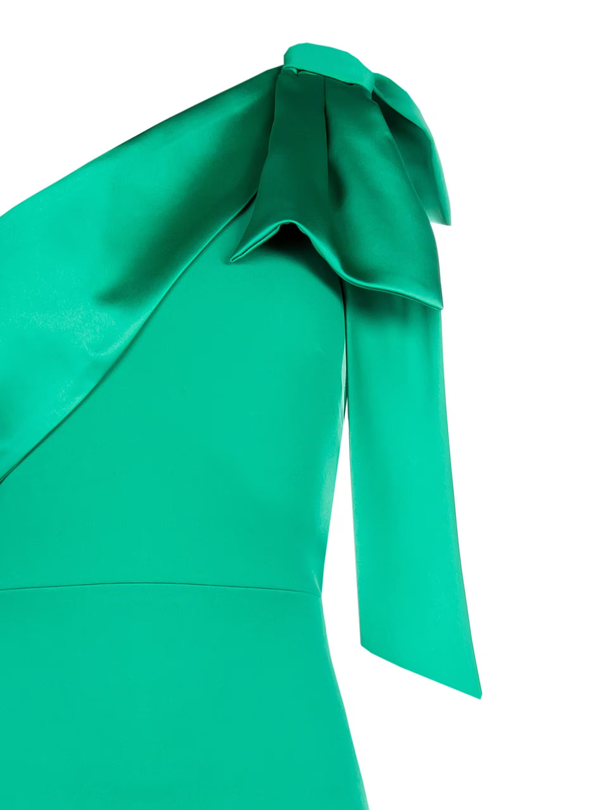 Renaissance Satin Bow Crepe Flared Scuba Long Dress – Collection