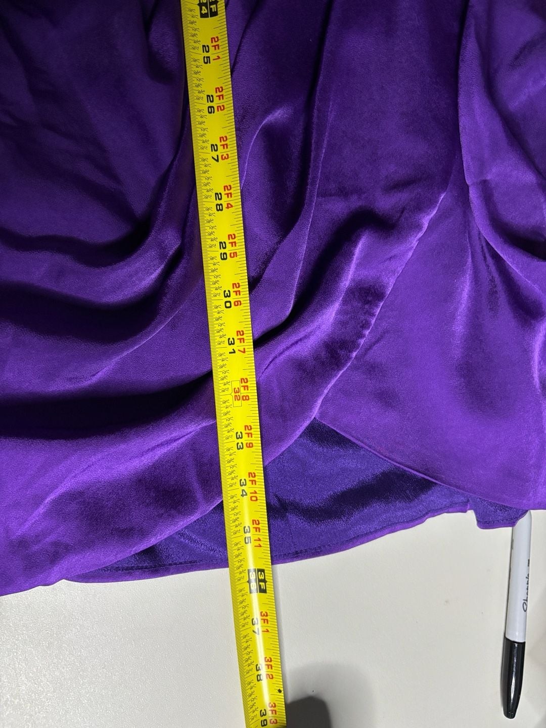 DO+BE Purple Satin Flutter Sleeve Mini Dress Style GY1590