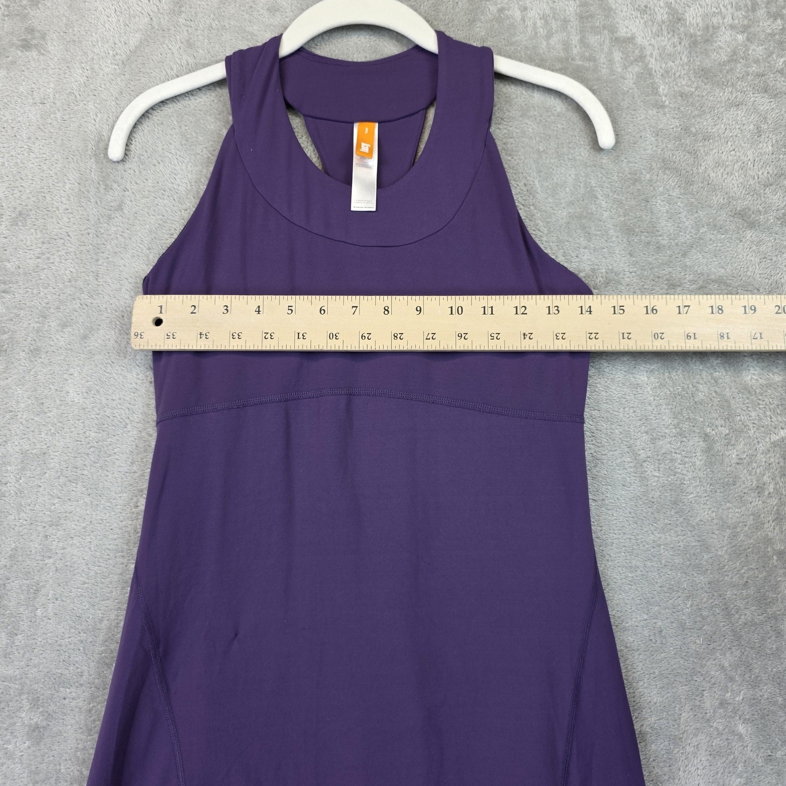 Lucy Dress Womens Small Purple Racerback Athletic A-Line Supplex Nylon Shelf Bra