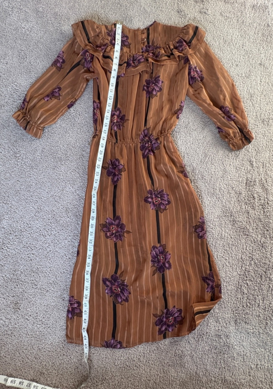 billy jack for her vintage 80s dress with black stripes and flower prints