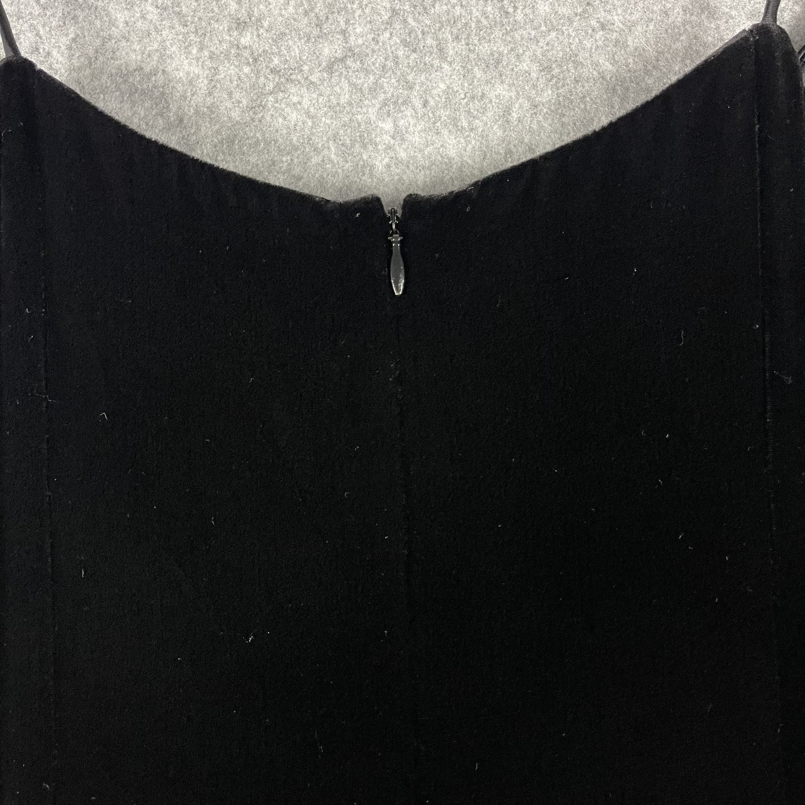 Vintage Y2K Ann Taylor Loft Silk Velour Dress Womens 10 Black Witchy Goth 90s