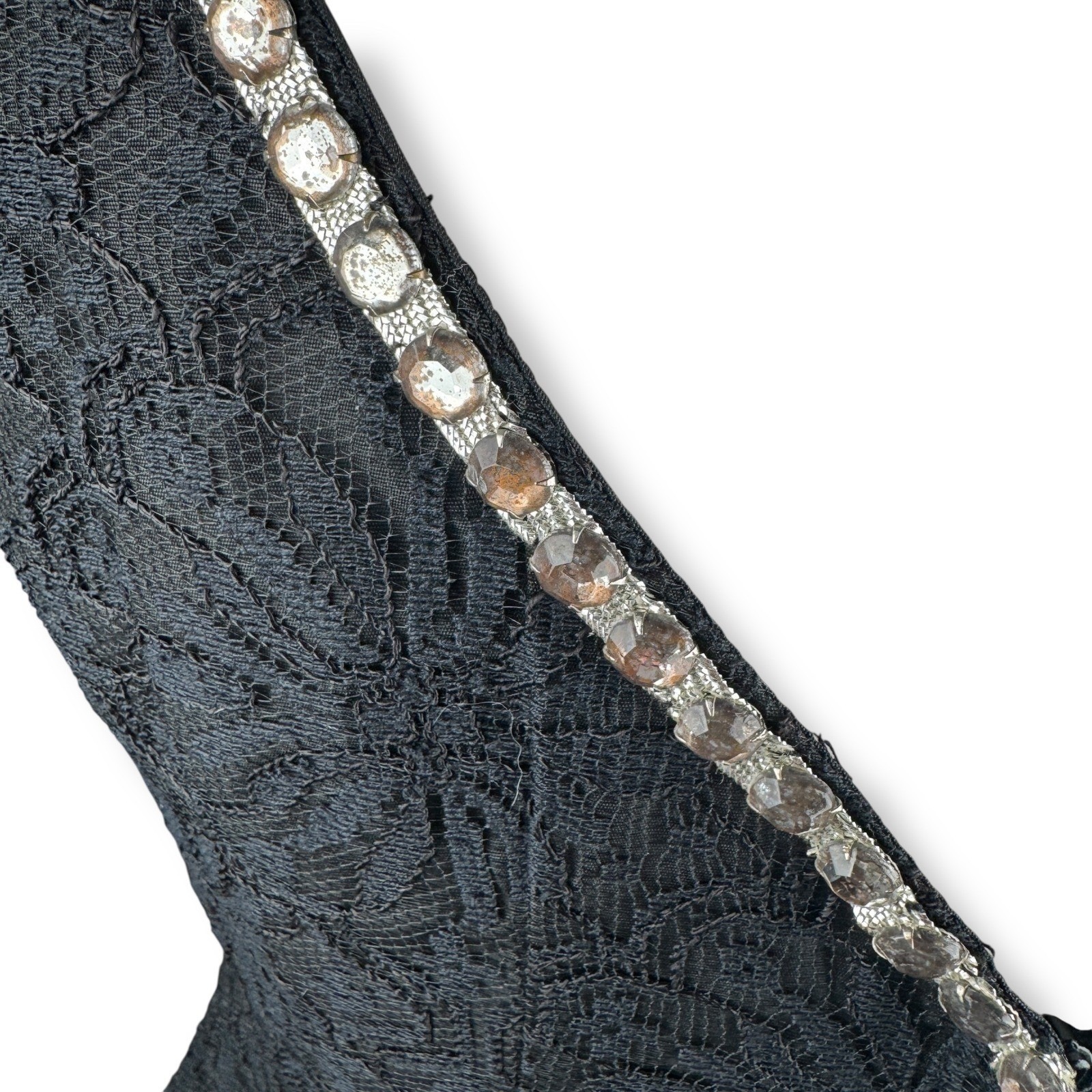 Lilli Diamond Black Lace Wiggle Dress Womens Size Small Glam Vintage 50s 60s