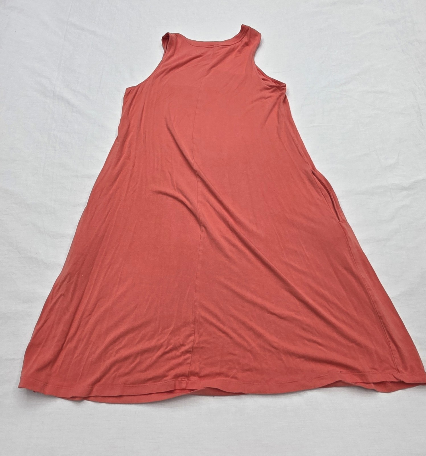 Time And Tru Pink Breathable Lightweight Midi Pockets Dress Women’s Size Medium