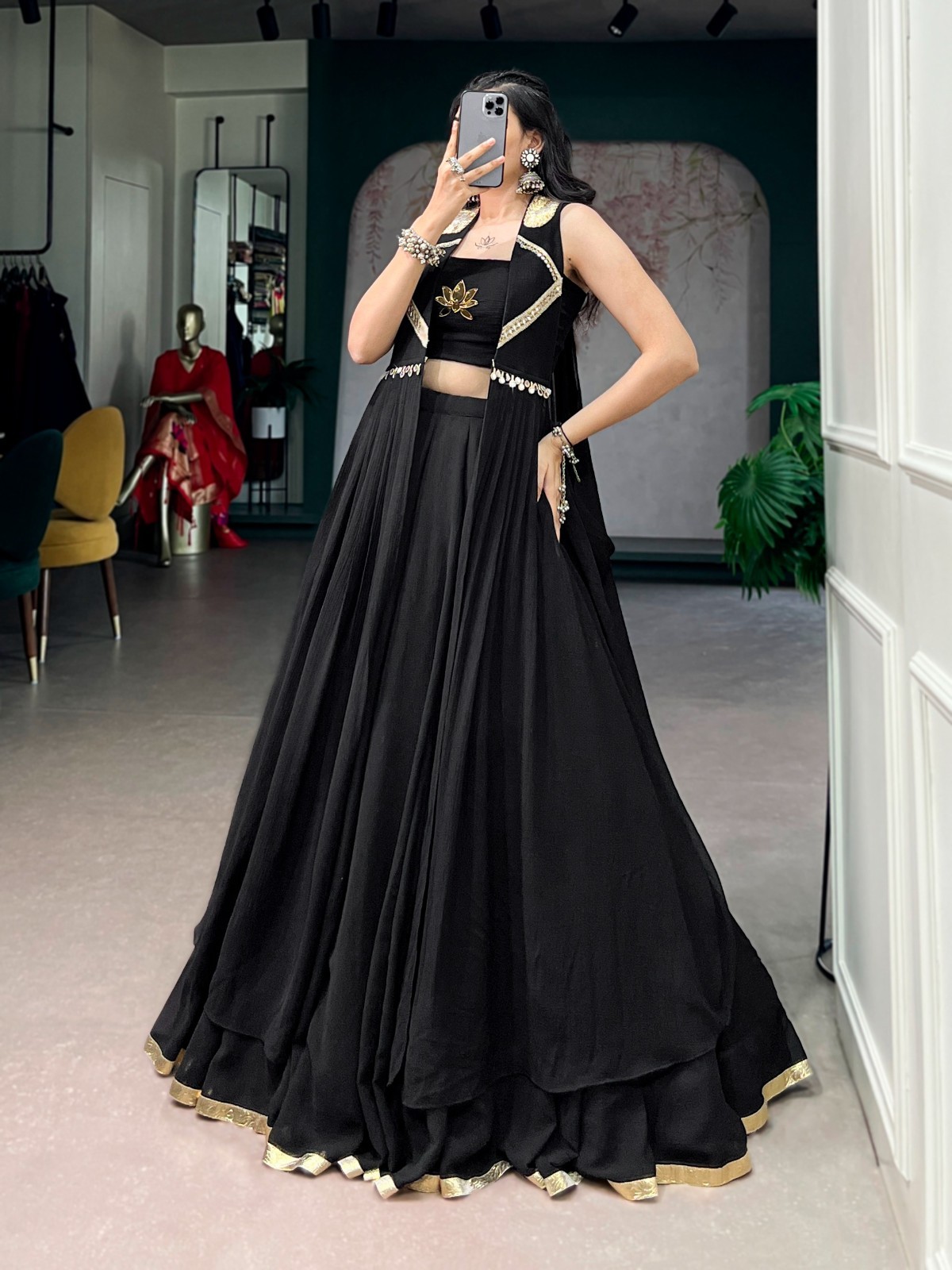 STEPNSHOP NAVRATRI COLLECTION FANCY WITH FANCY & HAND WORK 23140