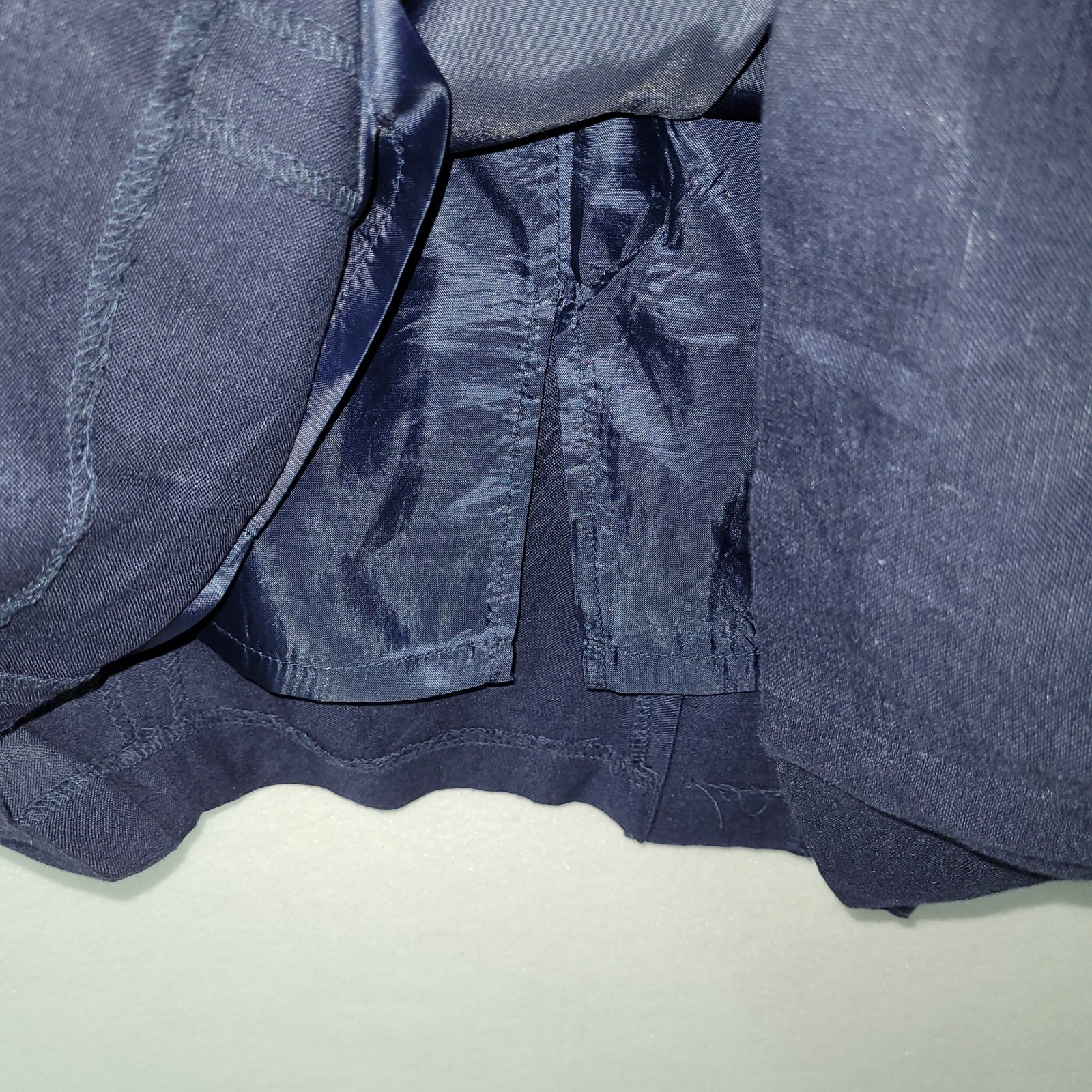 Worthington Dress Womens Size 6 Navy Blue Linen Rayon Sleeveless Sheath Classic