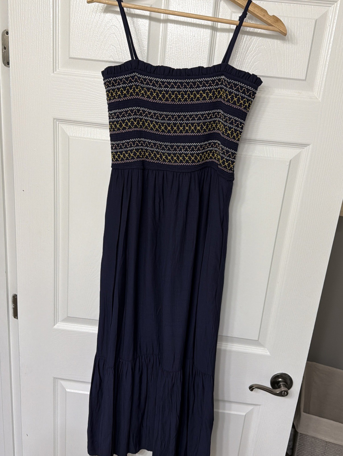 Evereve Navy Maxi Sun Dress Large