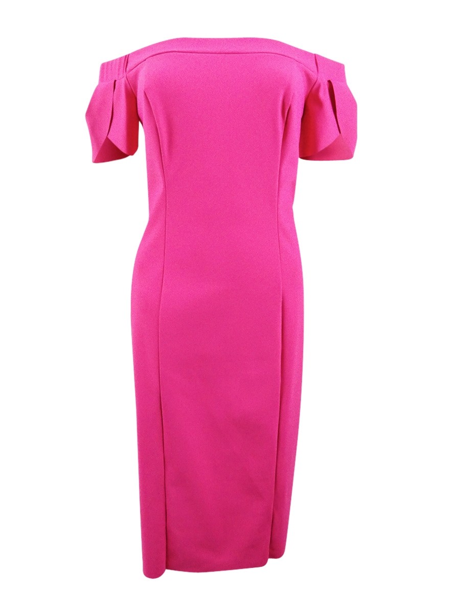Alex Evenings Women’s Off-The-Shoulder Sheath Dress (8, Fuchsia) 884002820305