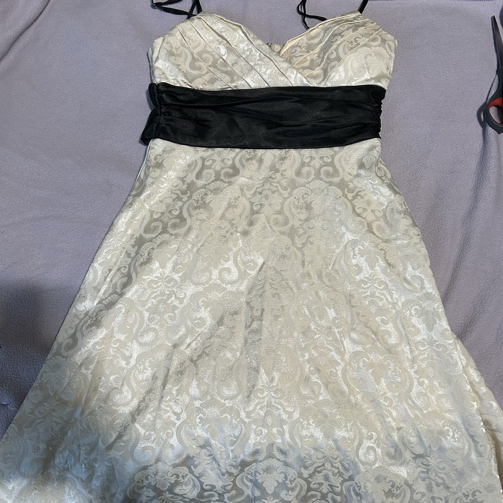 Cream & Black Speechless Dress Size 3 Mini Amazing Condition