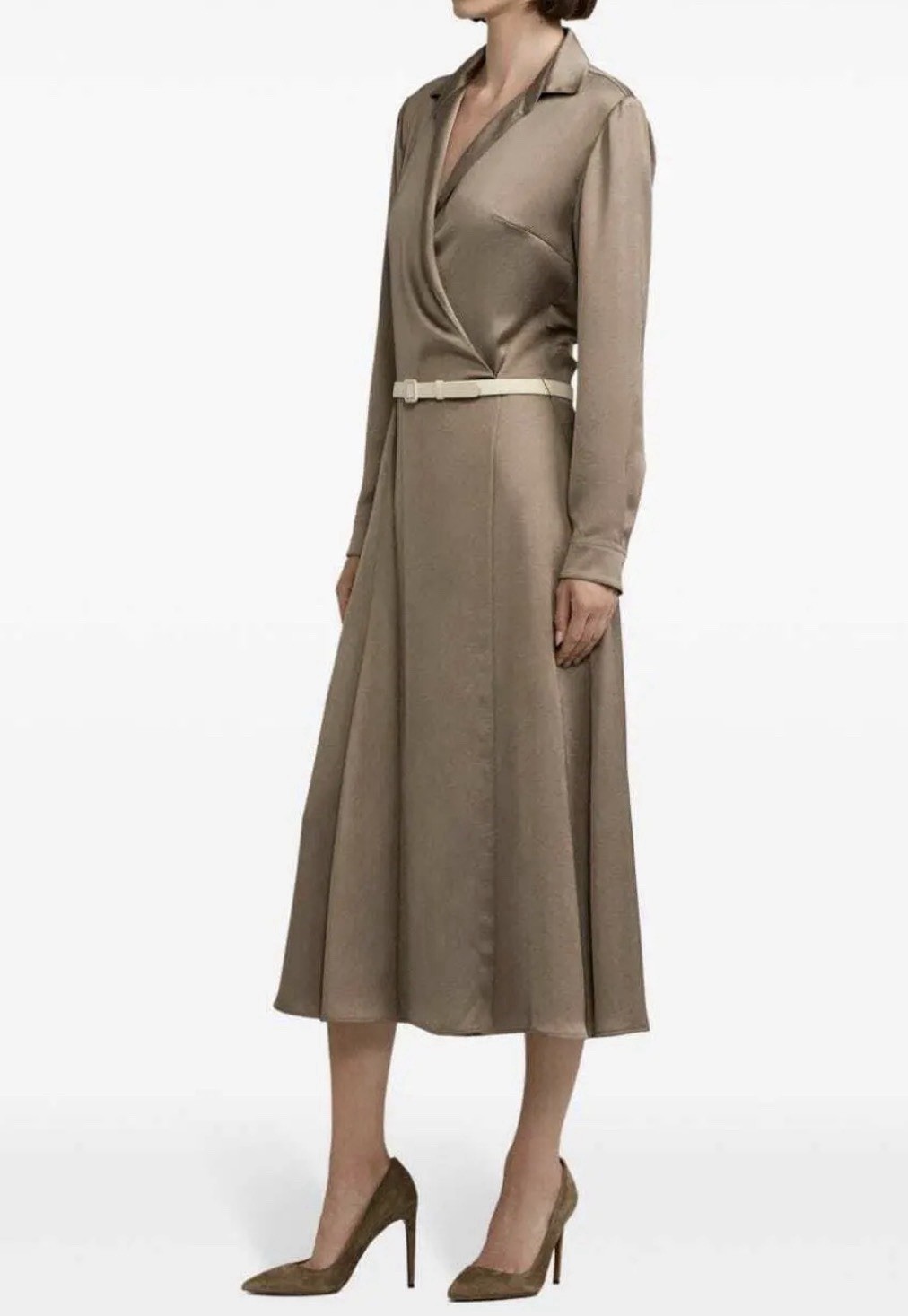 NWT $2690 Ralph Lauren Collection Aniyah Washed Charmeuse Day Dress Sz 16