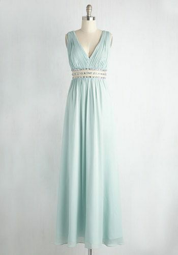Decode 1.8 Seaglass Blue Maxi Sz 6/M Modcloth Allure in for a Treat Dress Formal