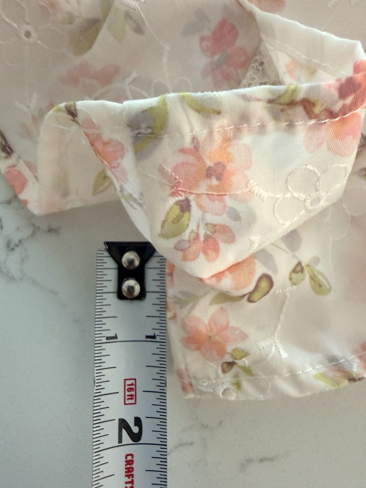 Altar’d State Girl Lainey Double Layered Pink White Floral Romper Size XL