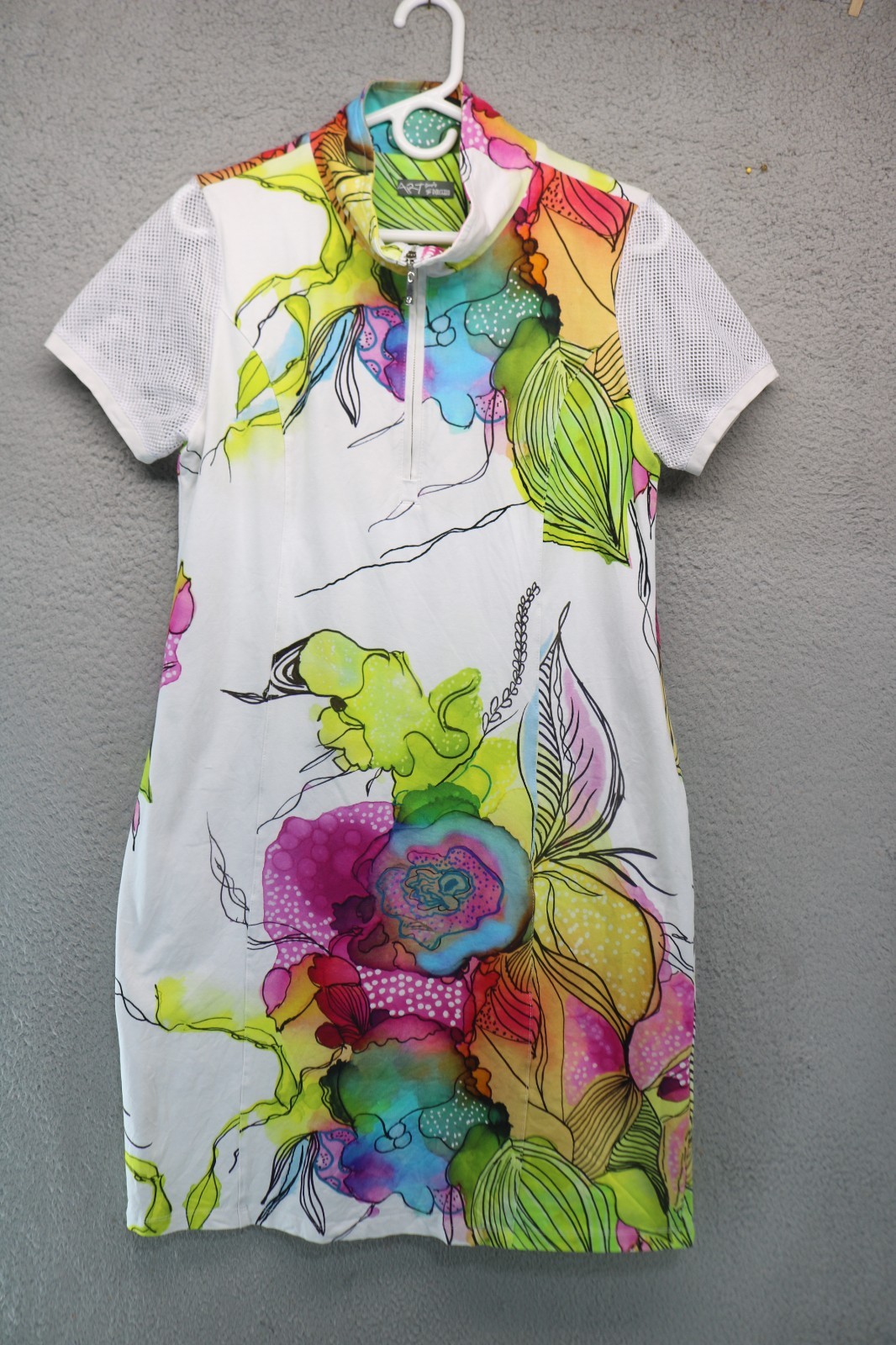 Art Simply by Dolcezza “Vivacity” Watercolor Dress-Lined-Large-Art to Wear