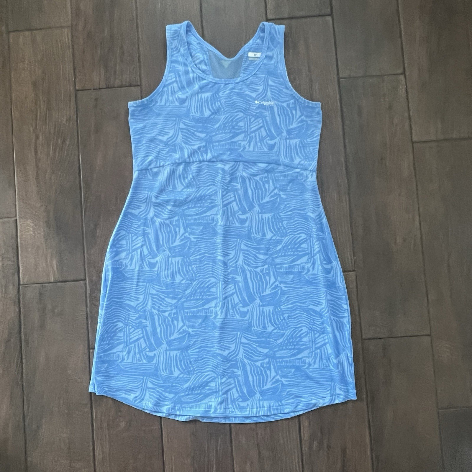 Columbia PFG Blue Tropical Athletic Tank Dress size Large