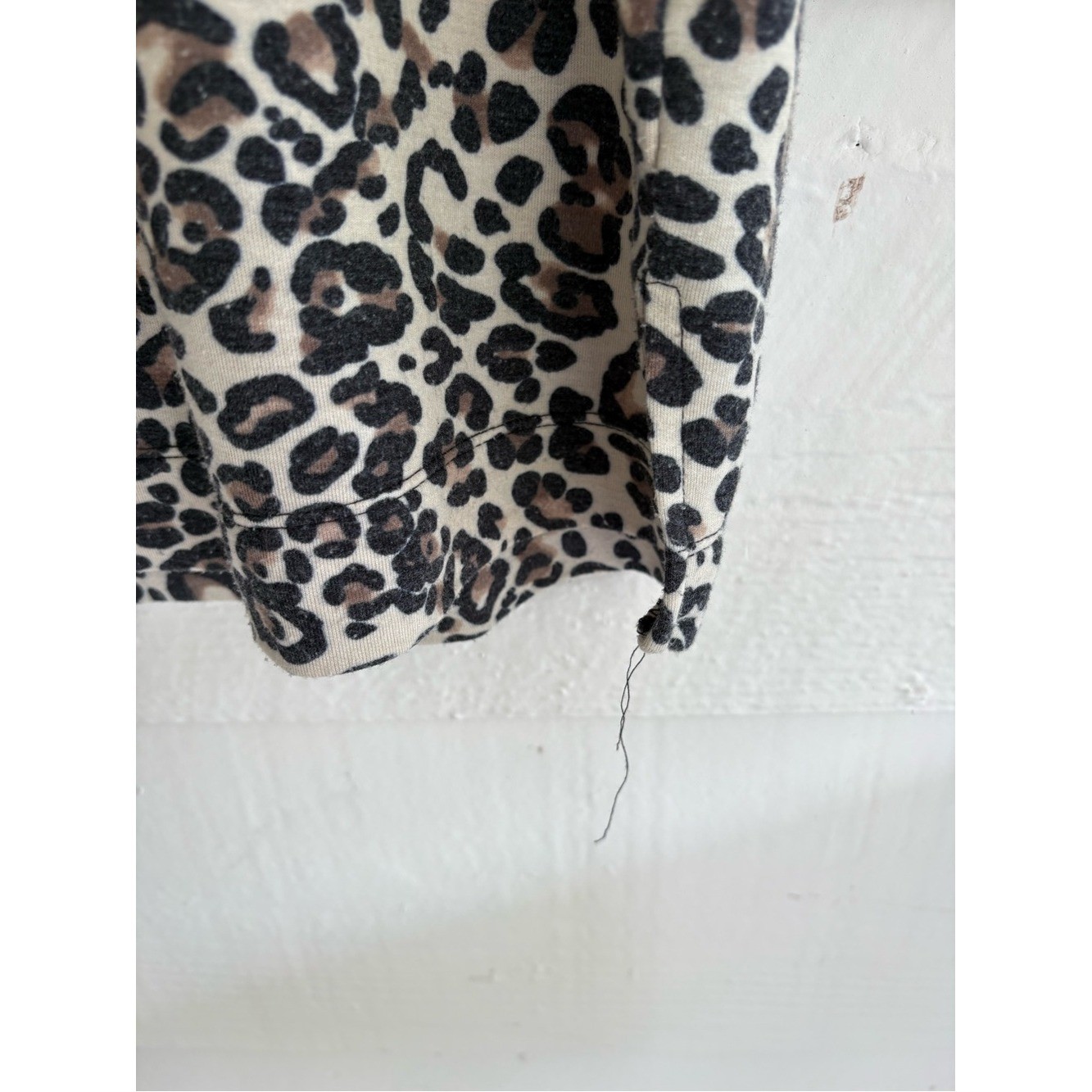 Cable & Gauge Leopard Print T-Shirt Dress Size M Brown Animal Print Casual Comfy