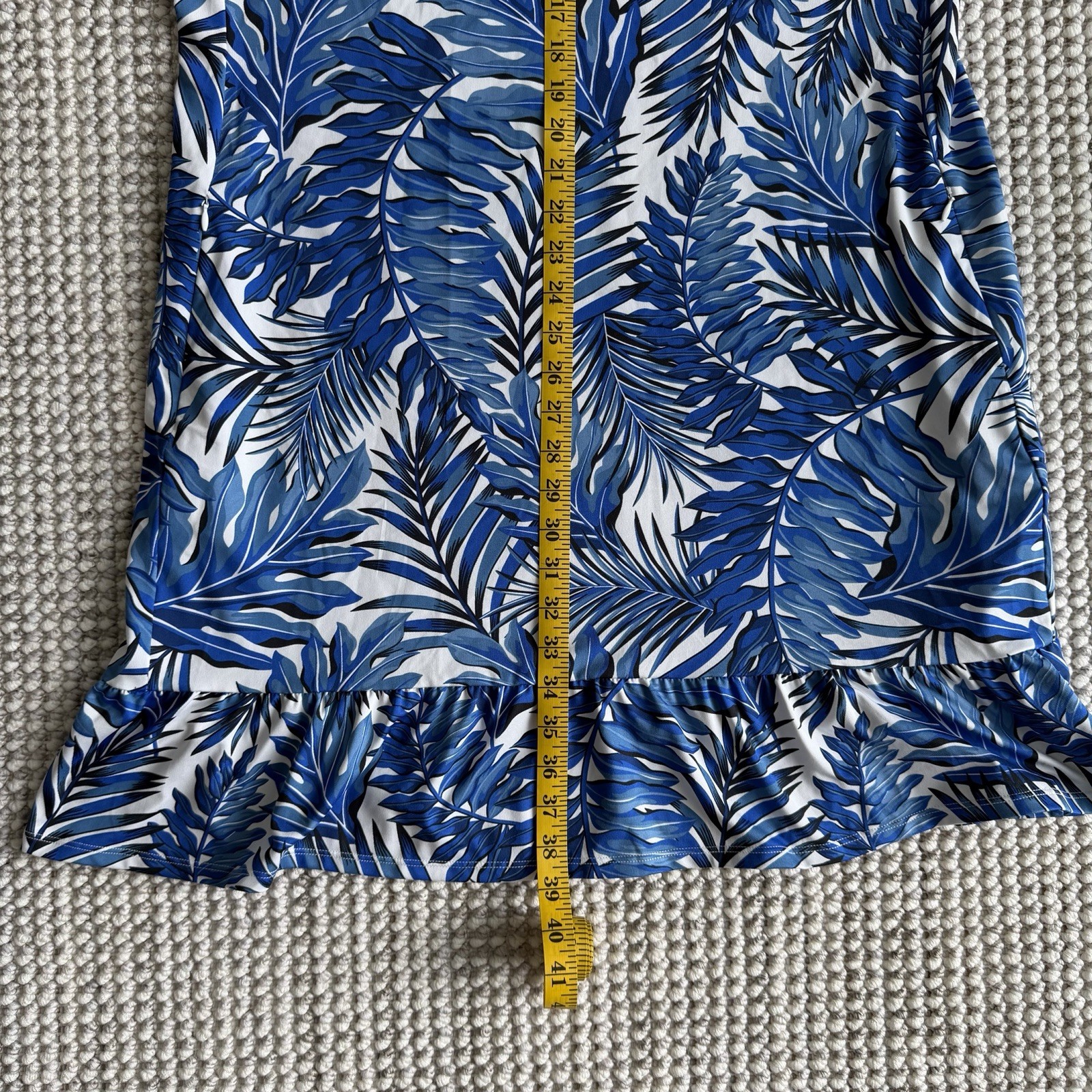 Tail Activewear Blue & White Tropical Floral Sleeveless Golf Dress Women’s XL