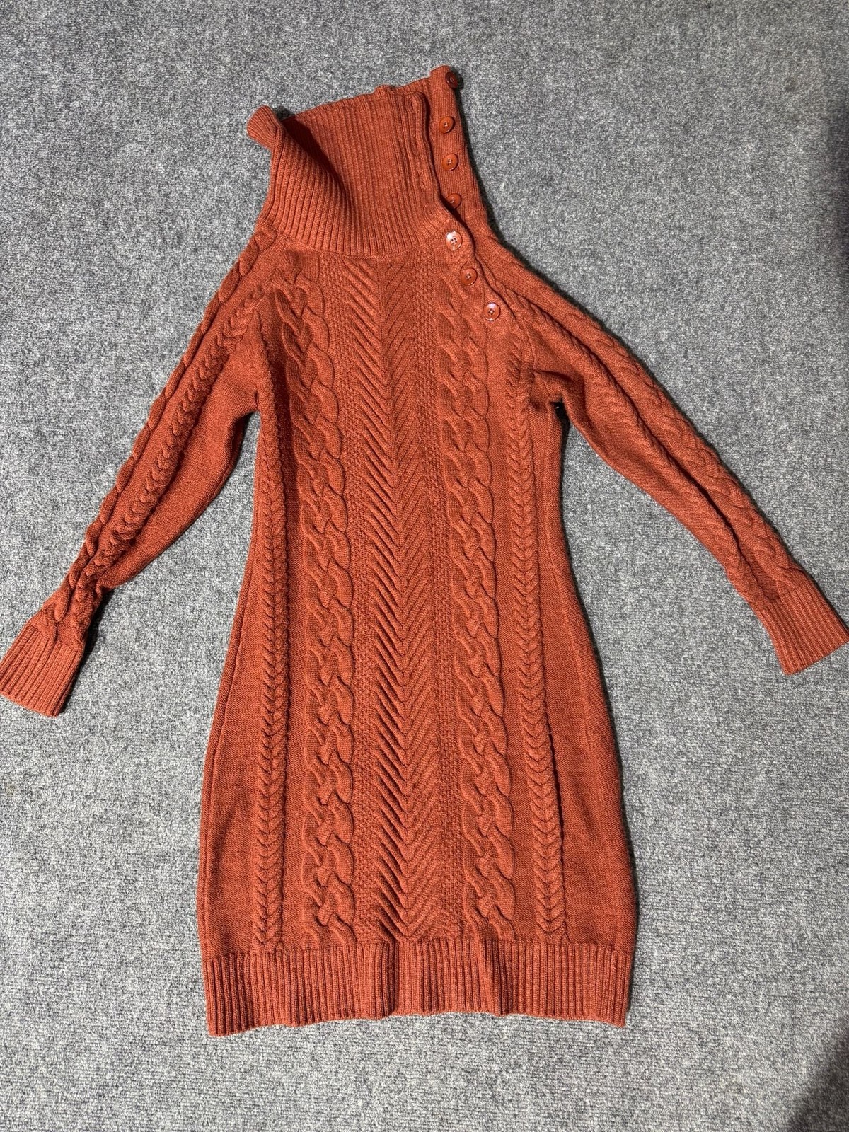 👗 BLENCOT Women’s Knit Sweater Dress – Brown (Size Large)