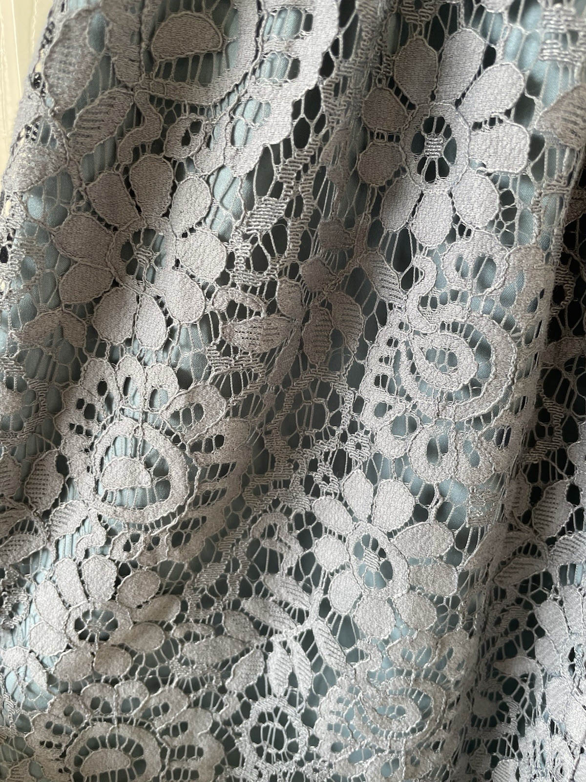 Madewell Blue Floral Lace V-Neck Ruffle Flutter Sleeve A-Line Short Dress 00