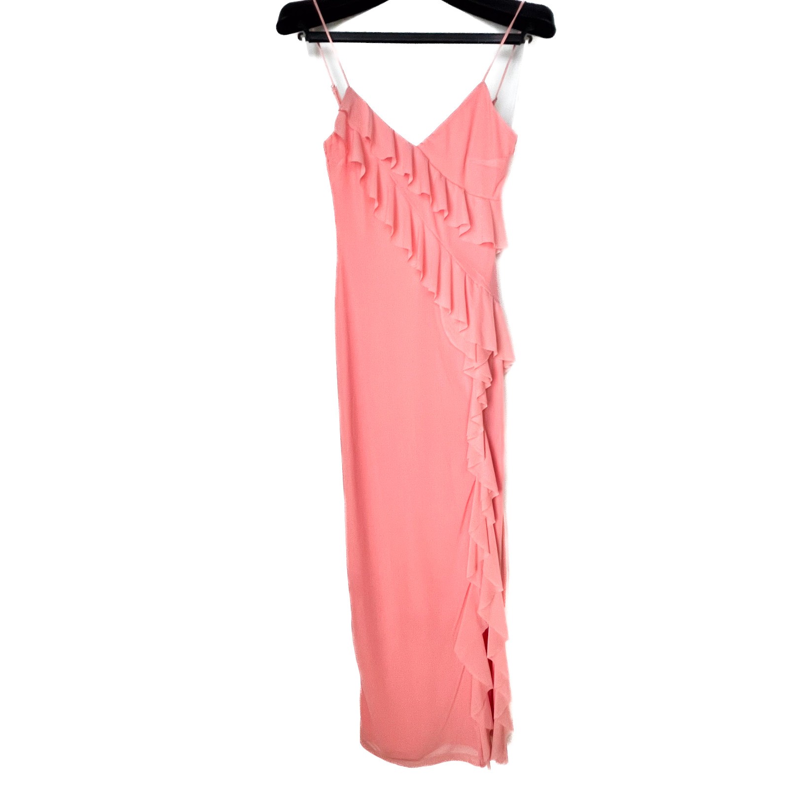 NWT Billy J Chantal Pink Maxi Dress Size 8 Y2K Tiered Ruffle Romantic Summer
