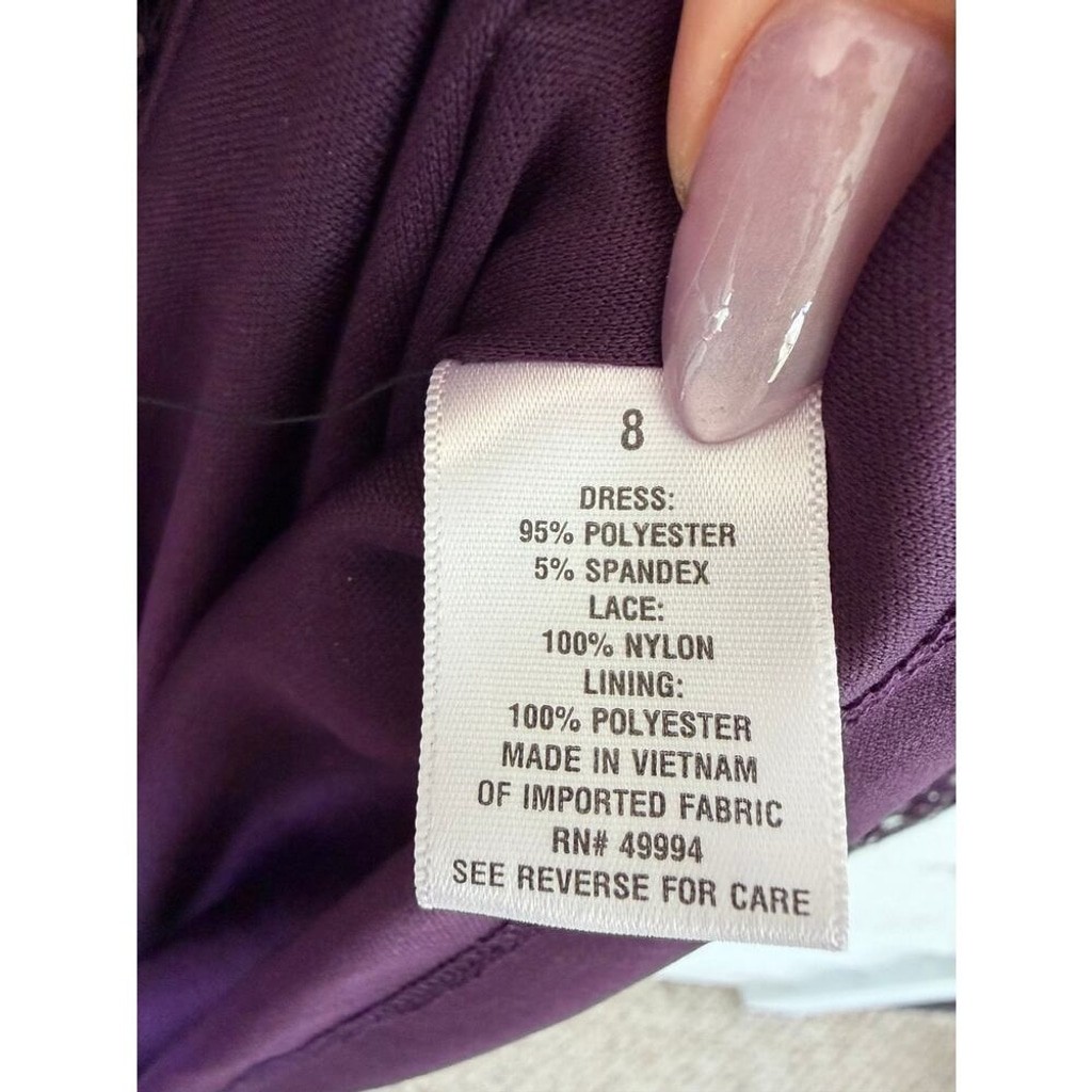 Roz & Ali Purple Sequined Midi Dress