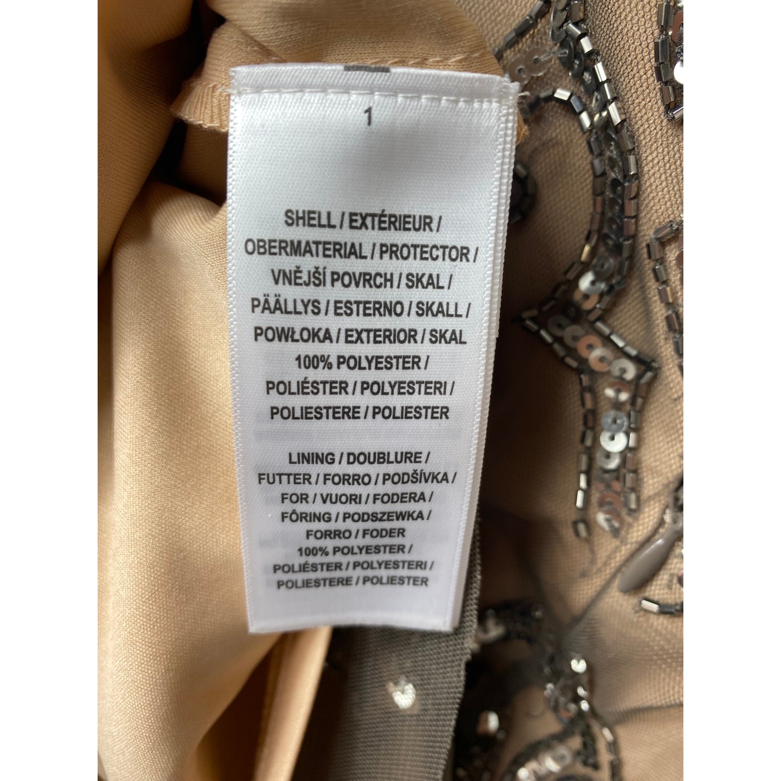 ADRIANNA PAPELL DRESS 2 SEQUIN BEADED WEDDING GUEST COCKTAIL PARTY SHORT DAMASK