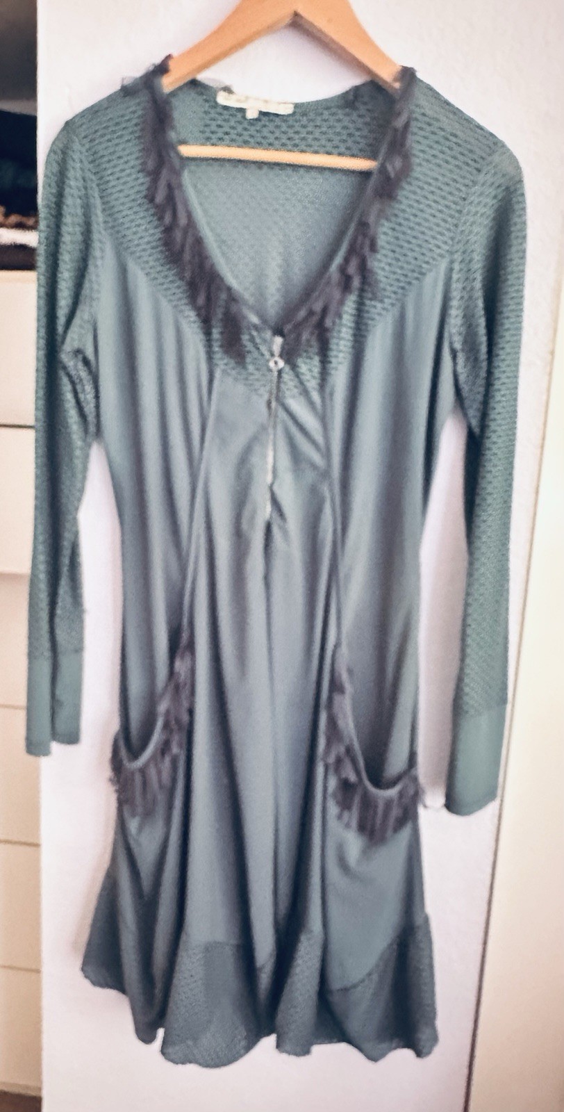 Sunlight Paris Blue Ruffle Tunic Dress Size 1 Eu Or Small US Largenlook