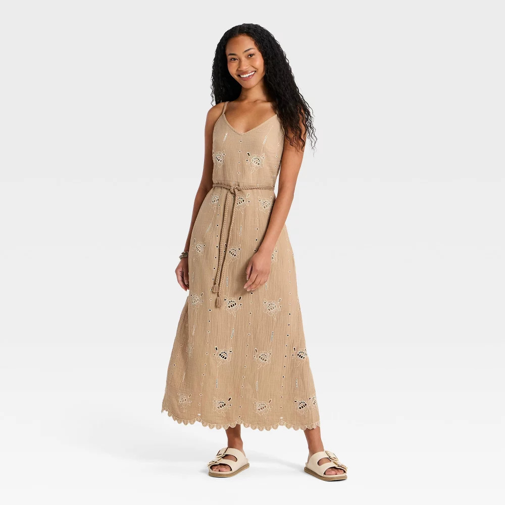 Women Crafted Midi Sundress – Universal Thread Brown M