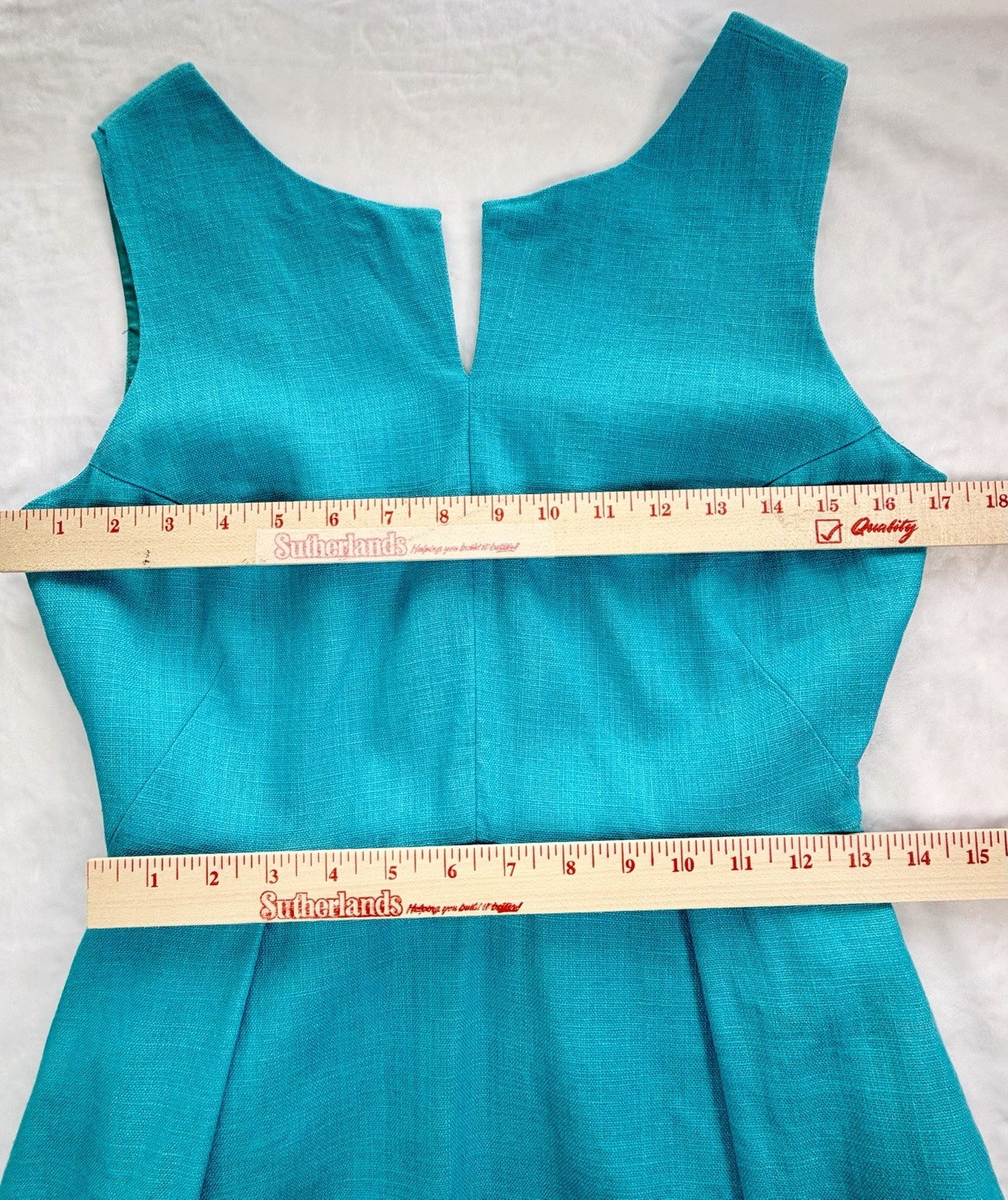 Kate Spade New York Turquoise Blue Notch Neck Fit & Flare A Line Dress Size 8