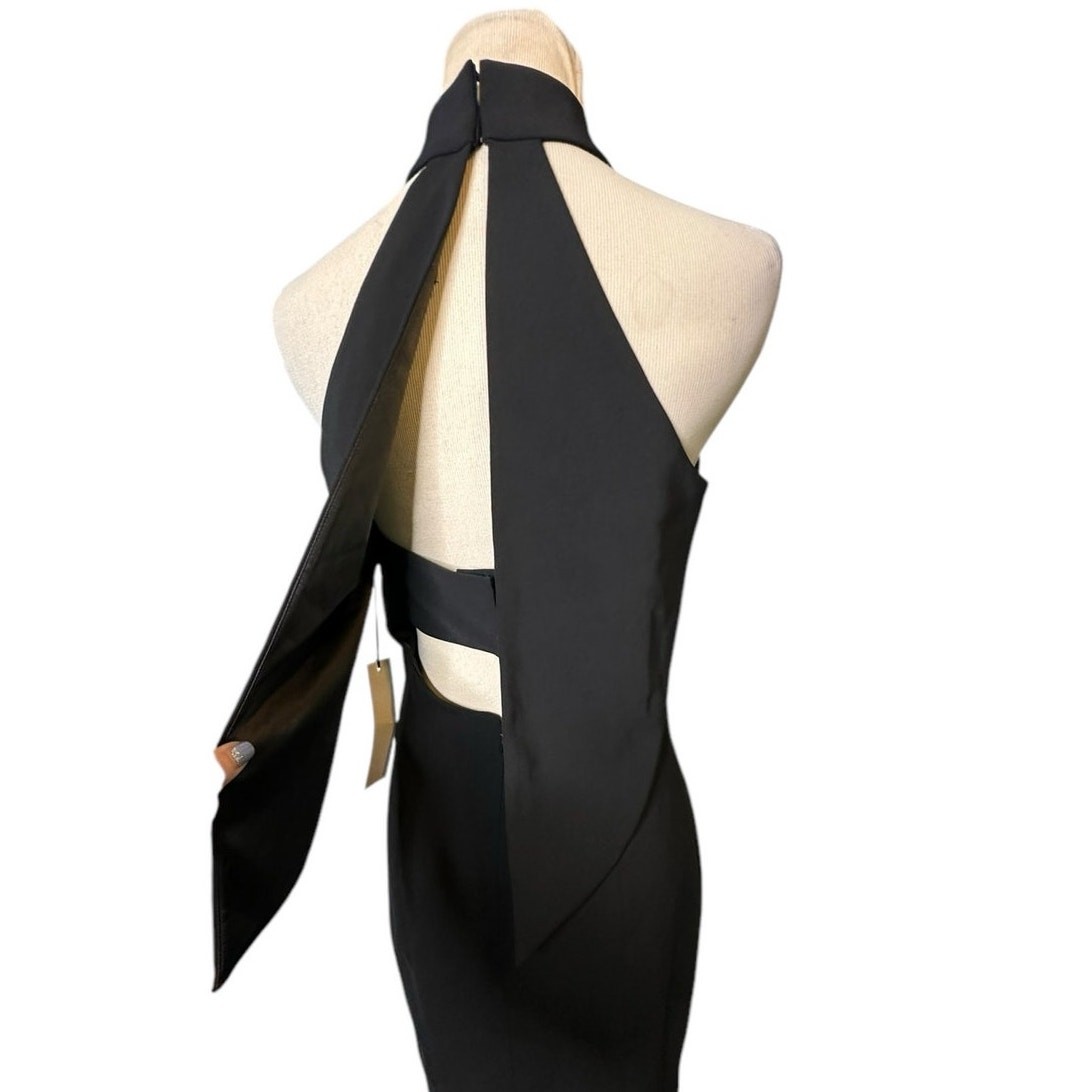 Jay Godfrey black sheath cocktail dress size 2