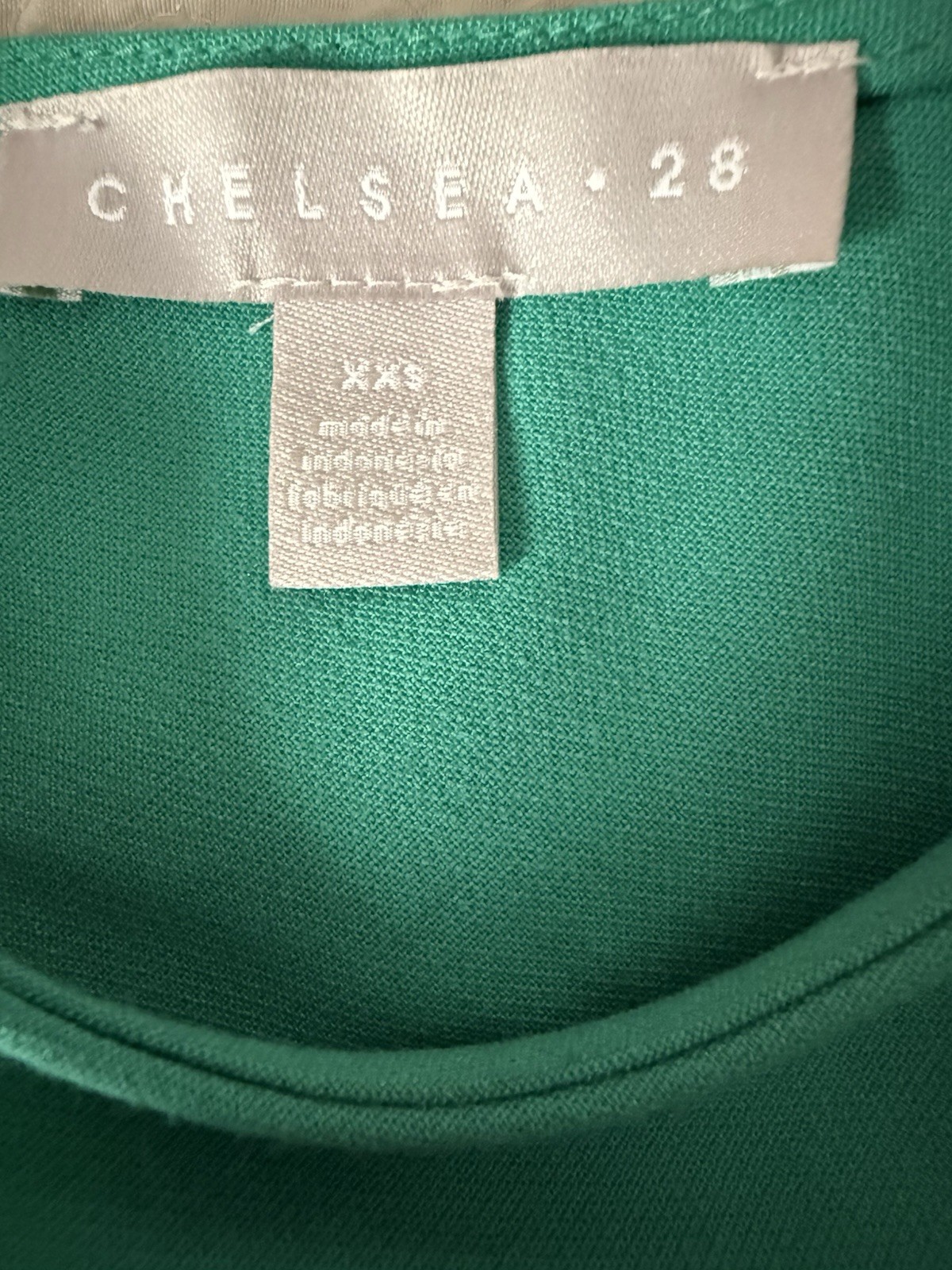 Chelsea 28 Green Solid Round Neck Pleated Pocket Knit Long Maxi gown XXS
